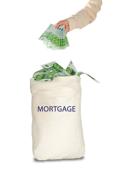 Tasche mit Hypothek — Stockfoto
