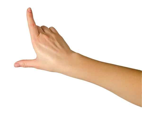 Hand pointing up — Stock Photo, Image