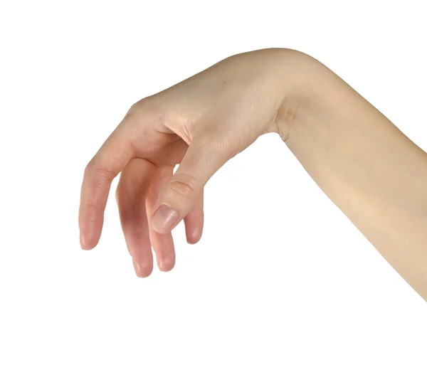 Mão gestual feminina — Fotografia de Stock