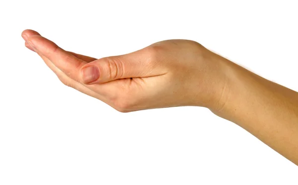 Vrouwelijke gebaren hand — Stockfoto