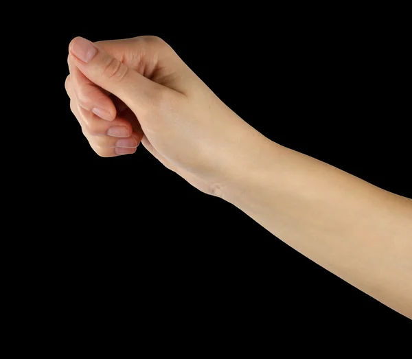 Vrouwelijke gebaren hand — Stockfoto