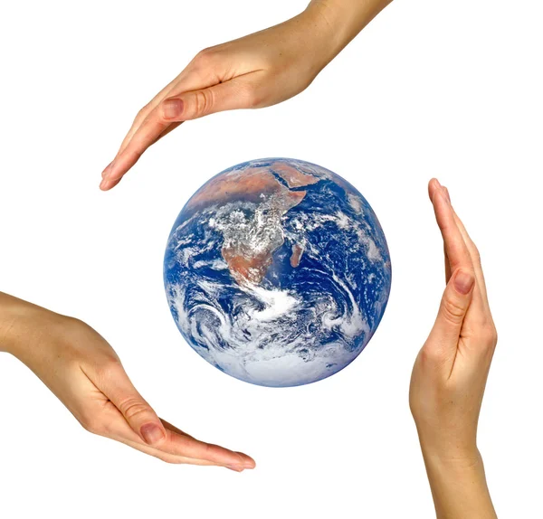 Planet Earth as symbol of nature conservation.Elements of this i — Stock Photo, Image