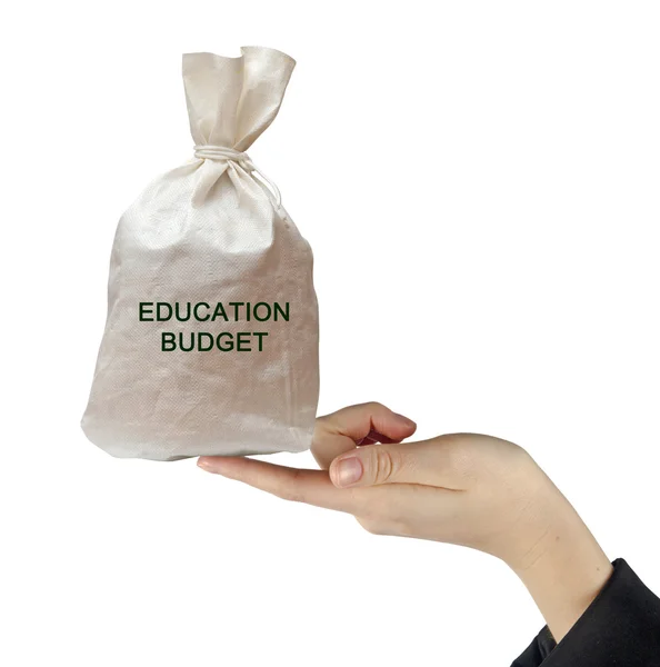 Сумка с бюджетом на образование — стоковое фото