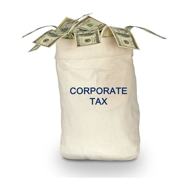 袋与公司利得税 — 图库照片