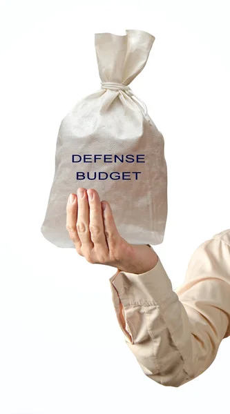 Bag with defense budget — Stock Photo, Image