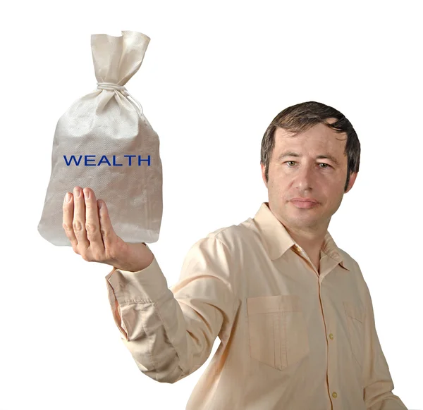 Bag with wealth — Stock Photo, Image
