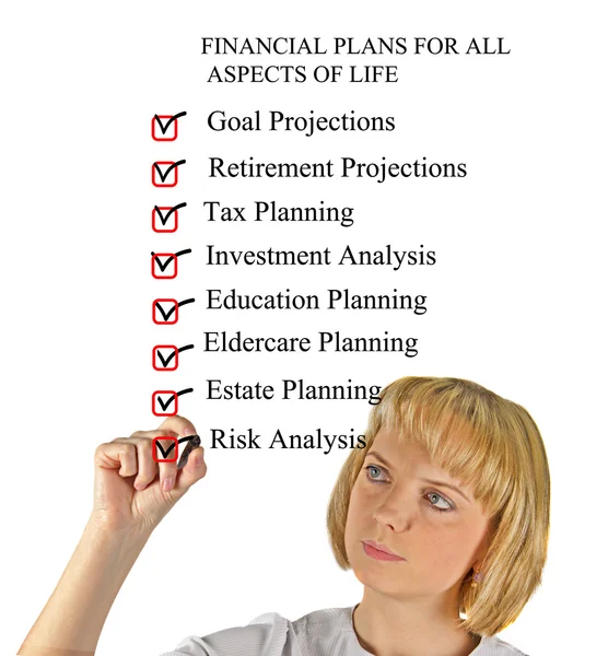 Finanční plány — Stock fotografie