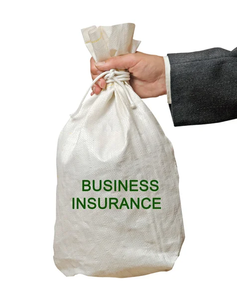 Bag with business insurance — Stock Photo, Image