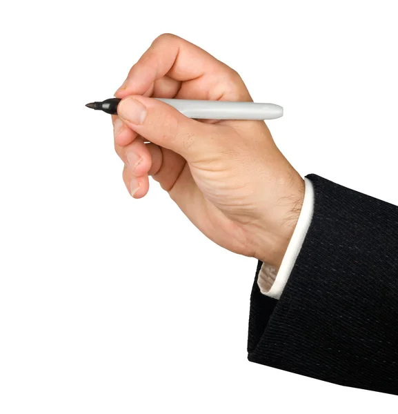 Empresário com caneta — Fotografia de Stock