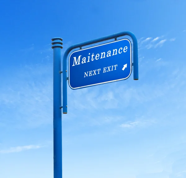 Road sign to maintenance — Stock Photo, Image