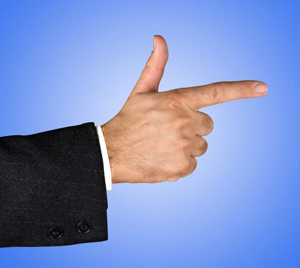 Hand pointing to right — Stock Photo, Image
