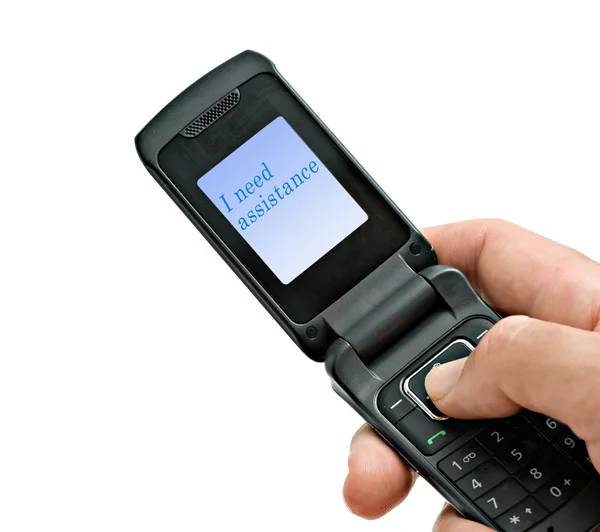 Teléfono móvil en mano — Foto de Stock