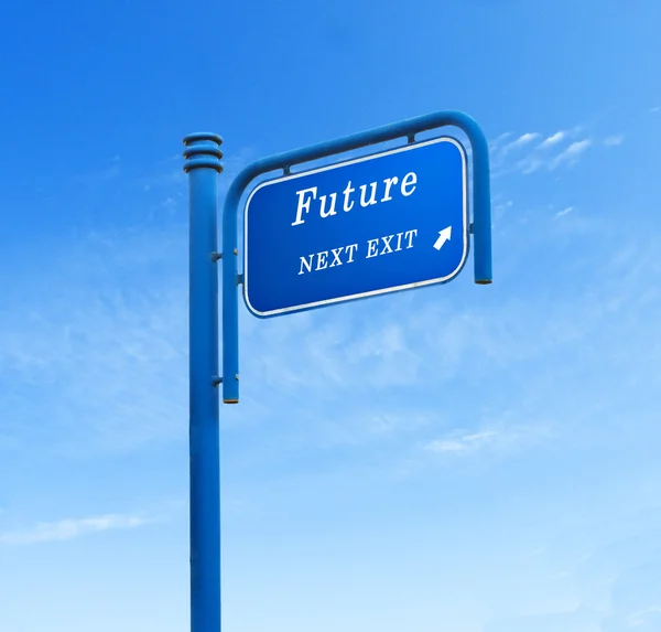 Znak drogowy do przyszłości — Zdjęcie stockowe