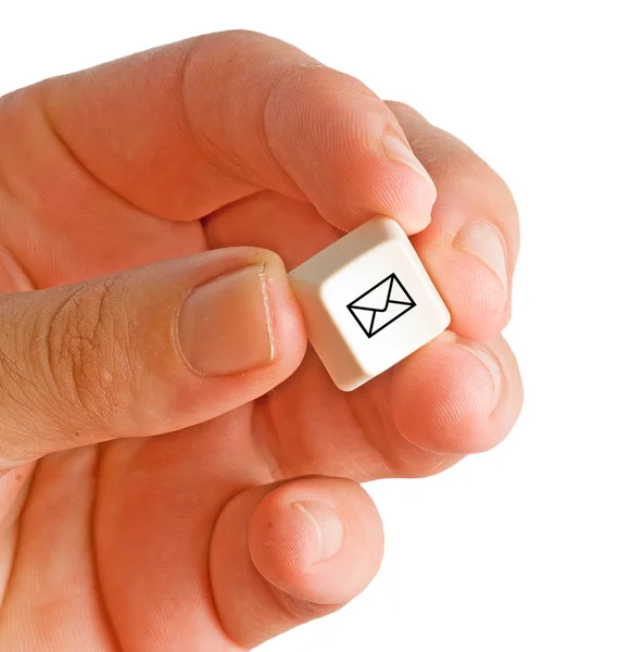 Klawiatura z klawisza z symbolem e-mail — Zdjęcie stockowe