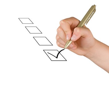 Selecting a checkbox clipart