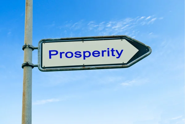 Road sign to prosperity — Stock Photo, Image