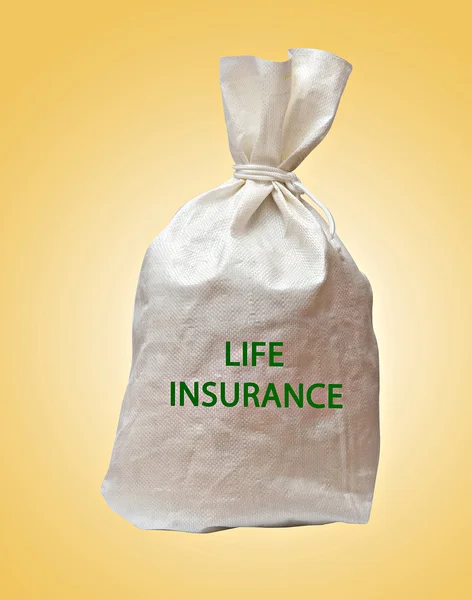 Bag with life insurance — Stock Photo, Image