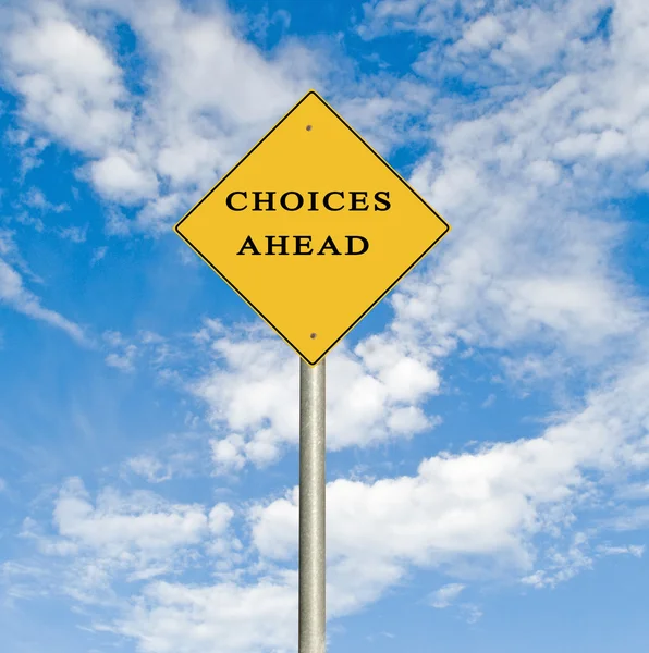 Road sign to choices — Stock Photo, Image