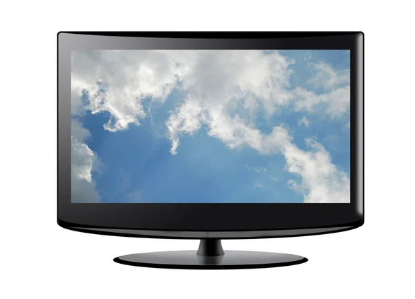 stock image LCD display showing cloudy sky