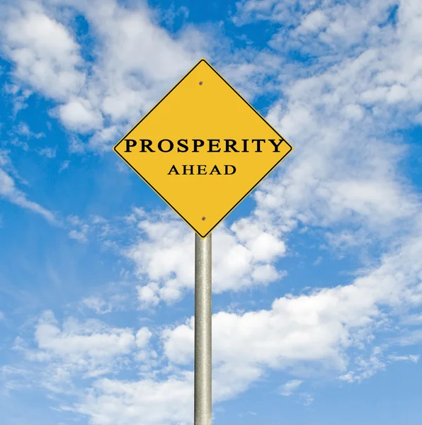 Sinal de estrada para a prosperidade — Fotografia de Stock