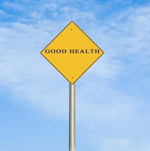 Znak drogowy do dobrego stanu zdrowia — Zdjęcie stockowe