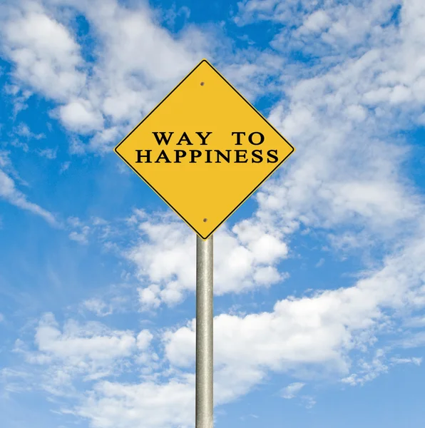 Señales de camino a la felicidad — Foto de Stock