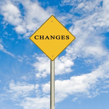 Road sign to changes clipart