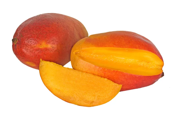 Mango's geïsoleerd op witte achtergrond — Stockfoto
