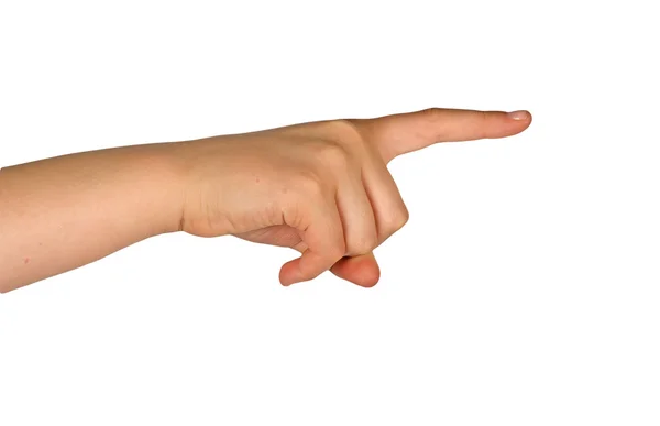 Hand pekar åt höger — Stockfoto