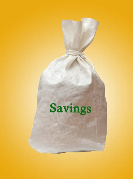 Väska med besparingar — Stockfoto