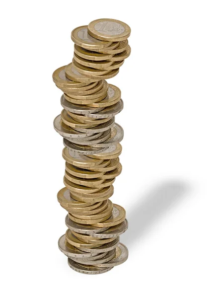 ヨーロッパの硬貨からタワーします。 — ストック写真