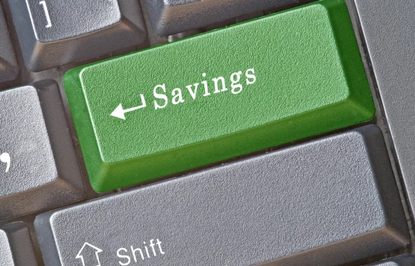 Klawisz dostępu do oszczędności — Zdjęcie stockowe