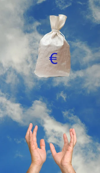 Bag with euro — Stock Photo, Image