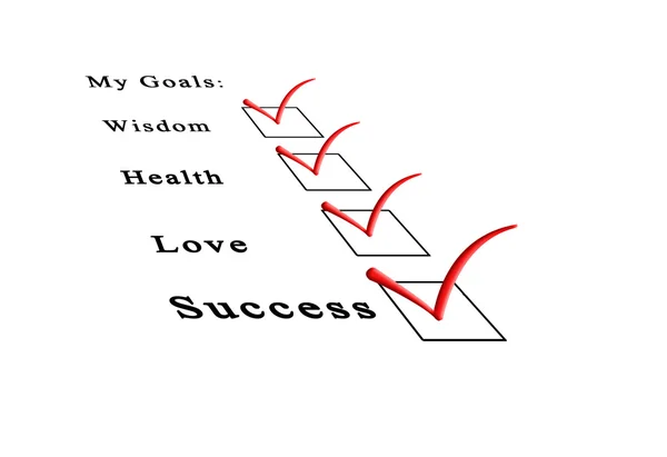 List of life goals — Stock Photo, Image