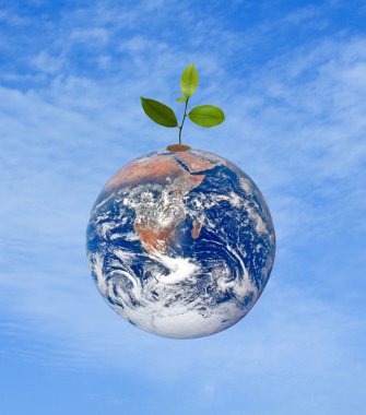 Tree on Earth as a symbol of pease and feeding the world clipart