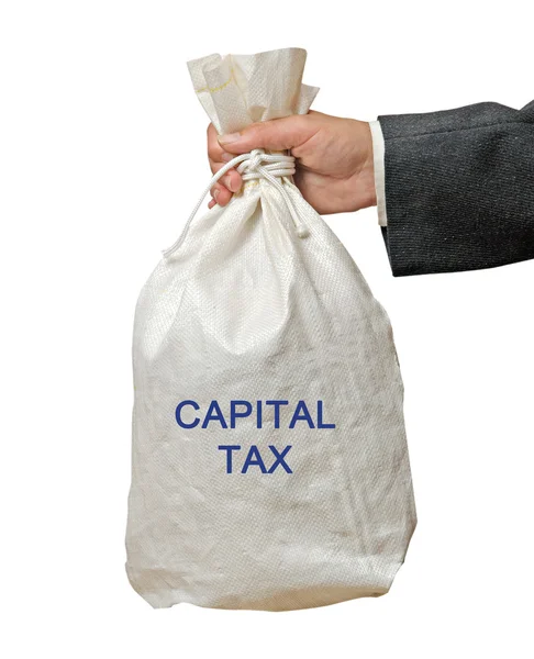 Bag with capital tax — Stock Photo, Image