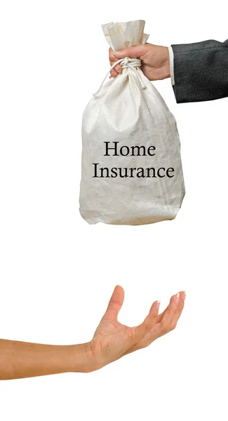 가정 보험을 주는 — 스톡 사진