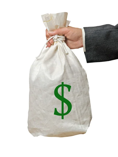Para ile çanta — Stok fotoğraf