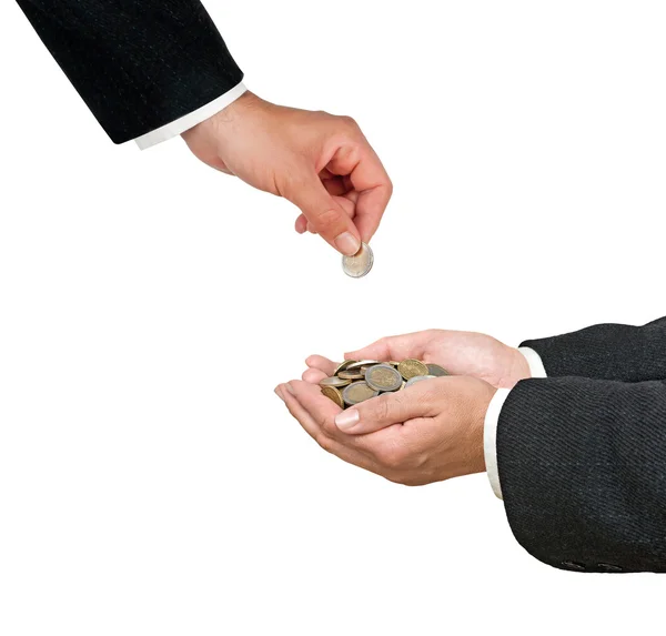 stock image Businessmen with coins