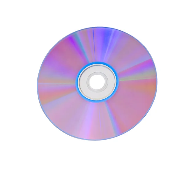 Disco compacto isolado no fundo branco — Fotografia de Stock