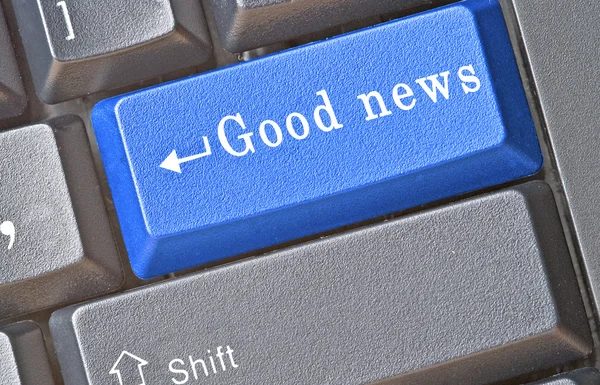 Горячая клавиша для хороших новостей — стоковое фото
