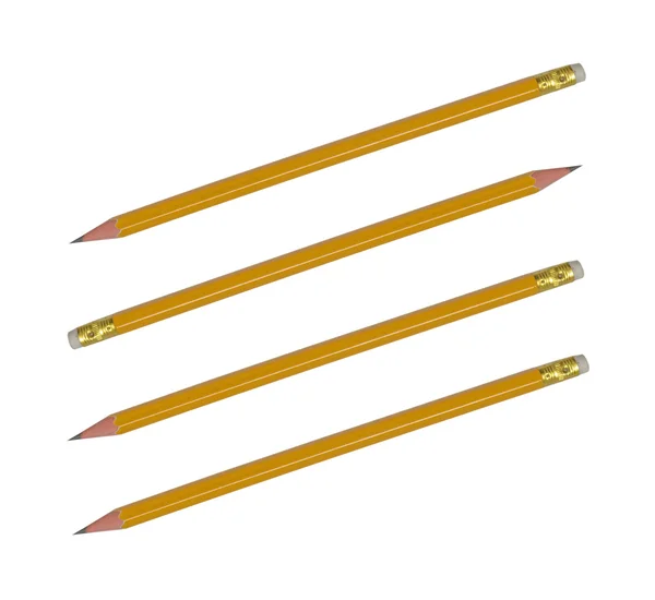 Ceruzák elszigetelt fehér alapon — Stock Fotó
