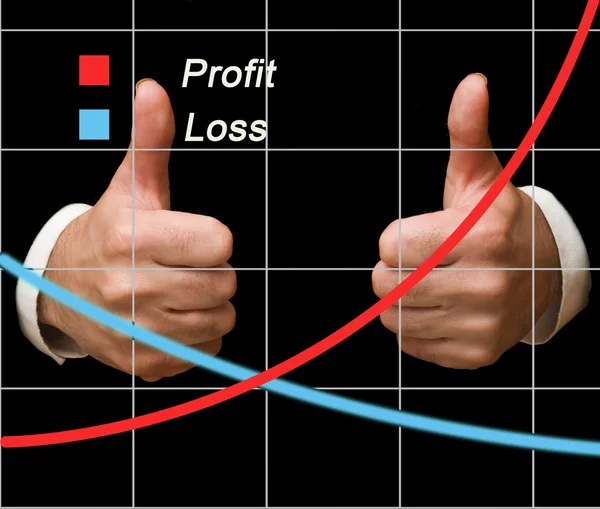 A businessman approving a chart — Stock Photo, Image