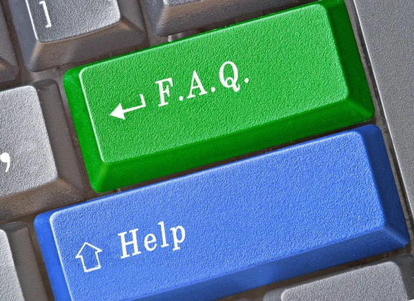 Hot keys for FAQ and help — Stock Photo, Image