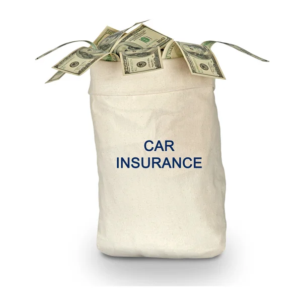 Bolsa con seguro de coche —  Fotos de Stock