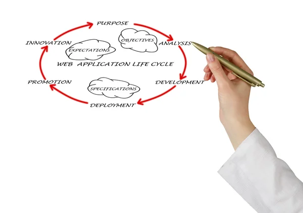 Presentación del ciclo de vida de las aplicaciones web —  Fotos de Stock