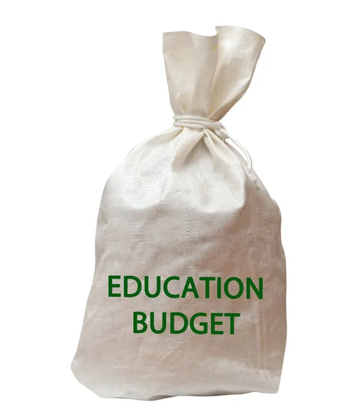 Väska med pedagogiska budget — Stockfoto