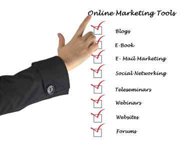 Online marketing tools clipart