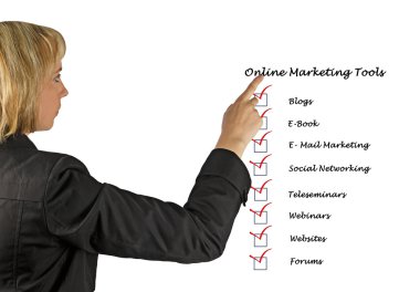 Online marketing tools clipart