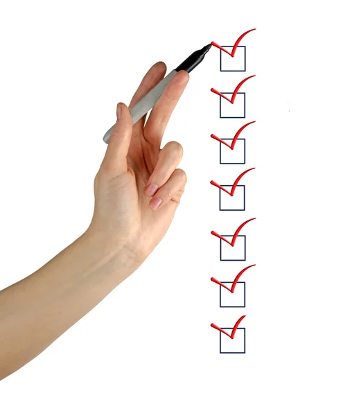Vullen checklist — Stockfoto